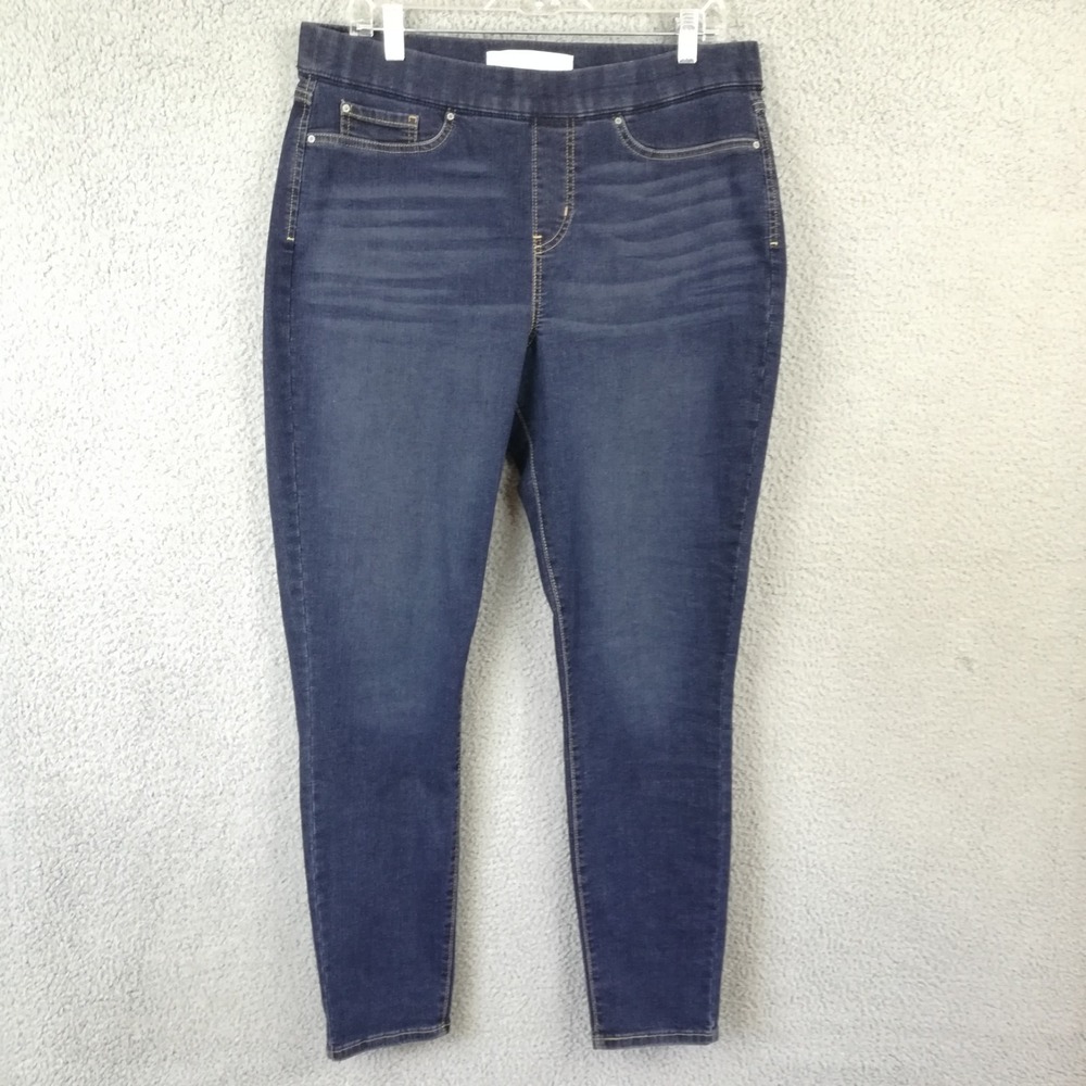Signature Levi Strauss Womens Jeans Totally Shaping Skinny Blue Denim Long 16L